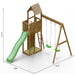 Fungoo BOOMER3 Spielturm mit Rutsche 2 Schaukel Kletterwand 2 Sandkasten Holz