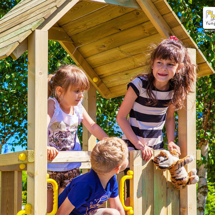 Fungoo CAROL1 Spielturm mit Rutsche Sandkasten Kinder