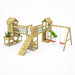 Fungoo OPTIMIZER Spielturm mit Rutsche 2 Schaukel Kletterwand Sandkasten Haengebruecke Garten