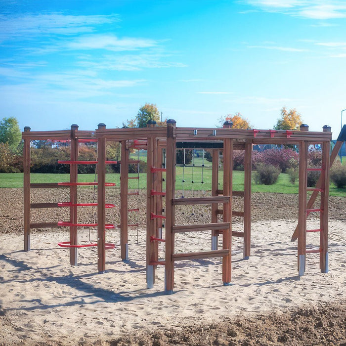 Larslaj Klettergeruest Kilian Outdoor Spielgeraet Kletterturm 3 Jahre Holz Kinder
