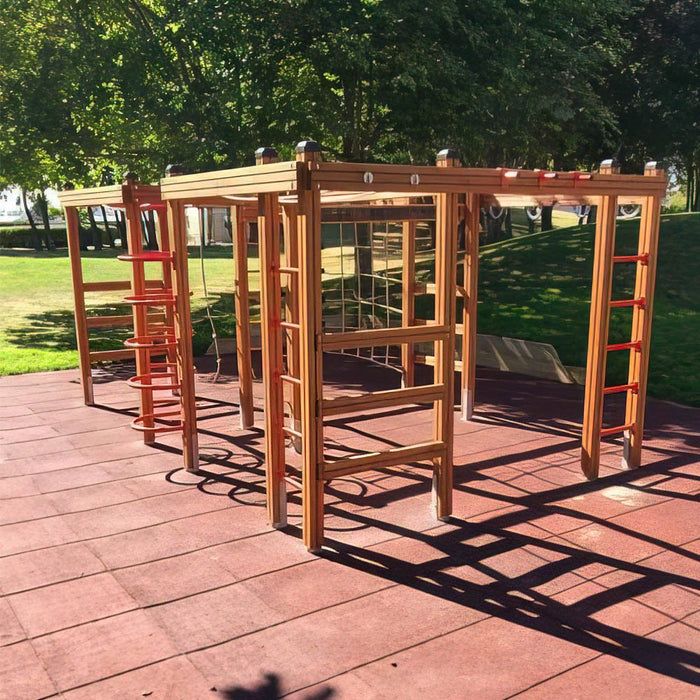 Larslaj Klettergeruest Nico Outdoor Spielgeraet Kletterturm 3 Jahre Holz Kinder