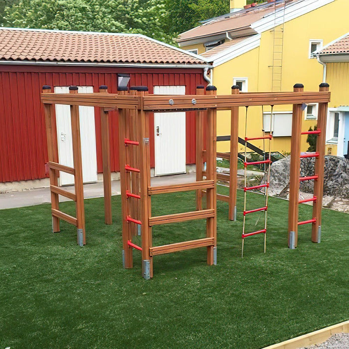 Larslaj Klettergeruest Nico Outdoor Spielgeraet Kletterturm 3 Jahre Holz Spielplatz