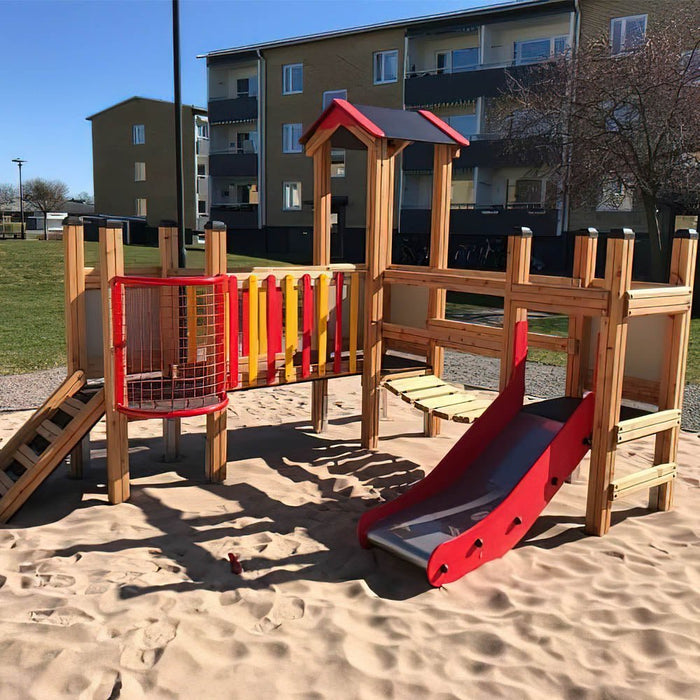 Larslaj Spielturm Lennox Outdoor Spielgeraet Kletterturm 1 Jahre U3 Holz Ansicht