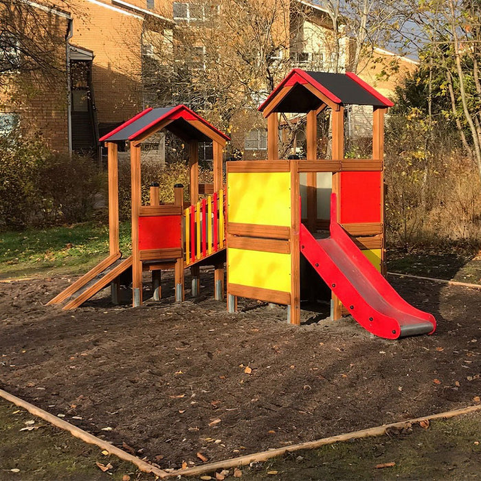 Spielturm Lion, Ab 3 Jahren, aus Holz Lärche, Gewerbefabrik