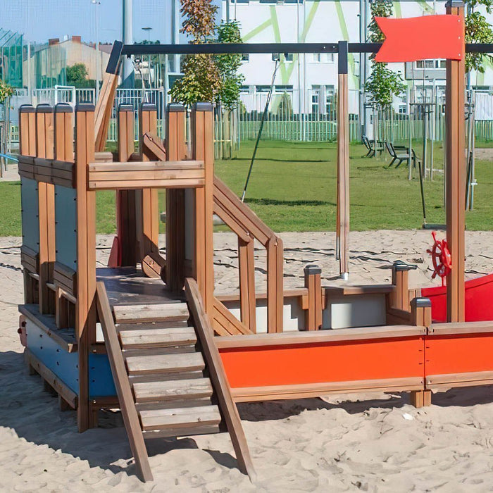 Larslaj Spielturm Seerauber Outdoor Spielgeraet Kletterturm 1 Jahre U3 Holz Schule